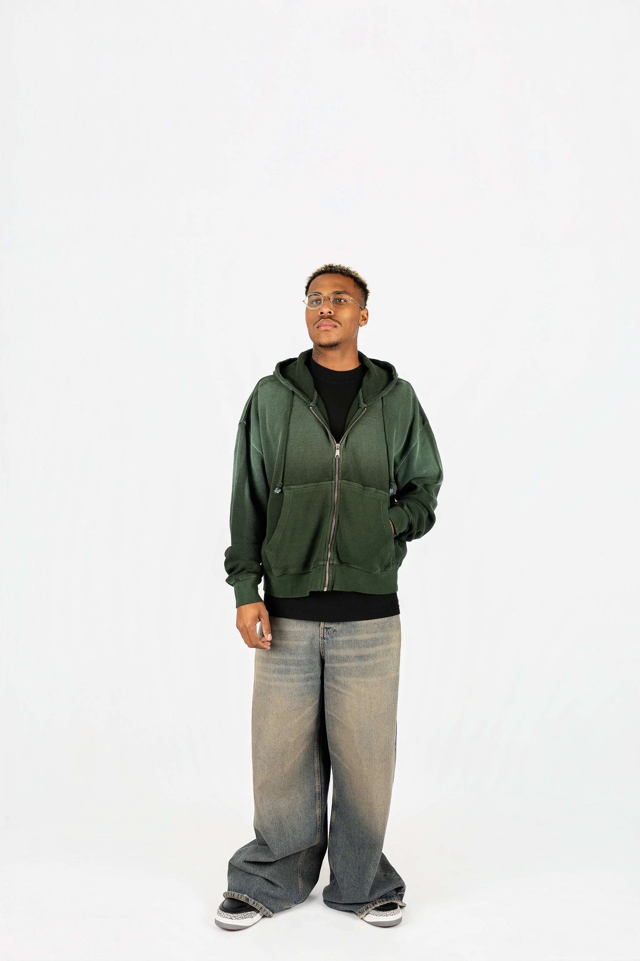 Sun-Dried Waffle Knit Baby Zip Up - Image 9