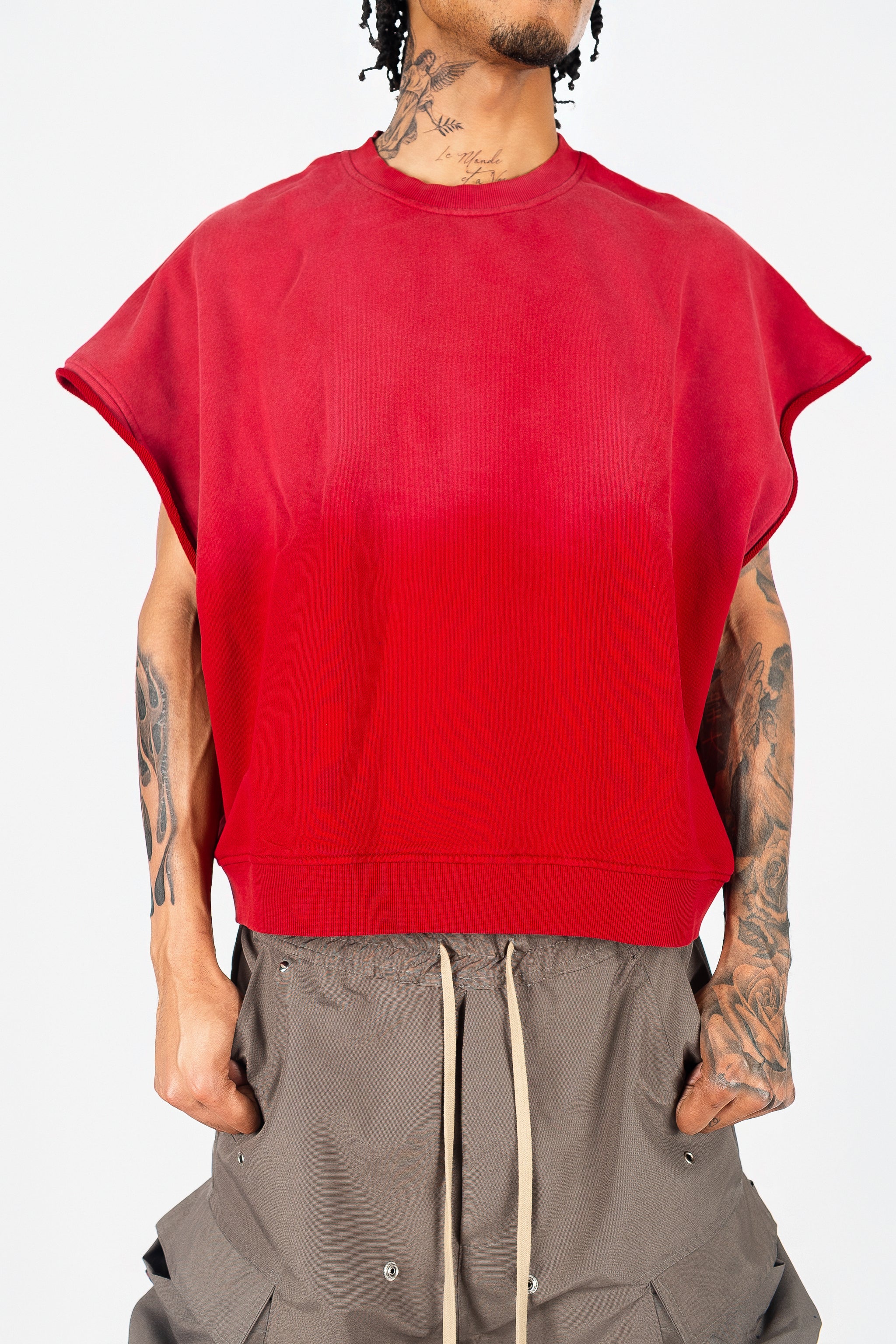 Distressed Cut Off Crewneck - Image 14