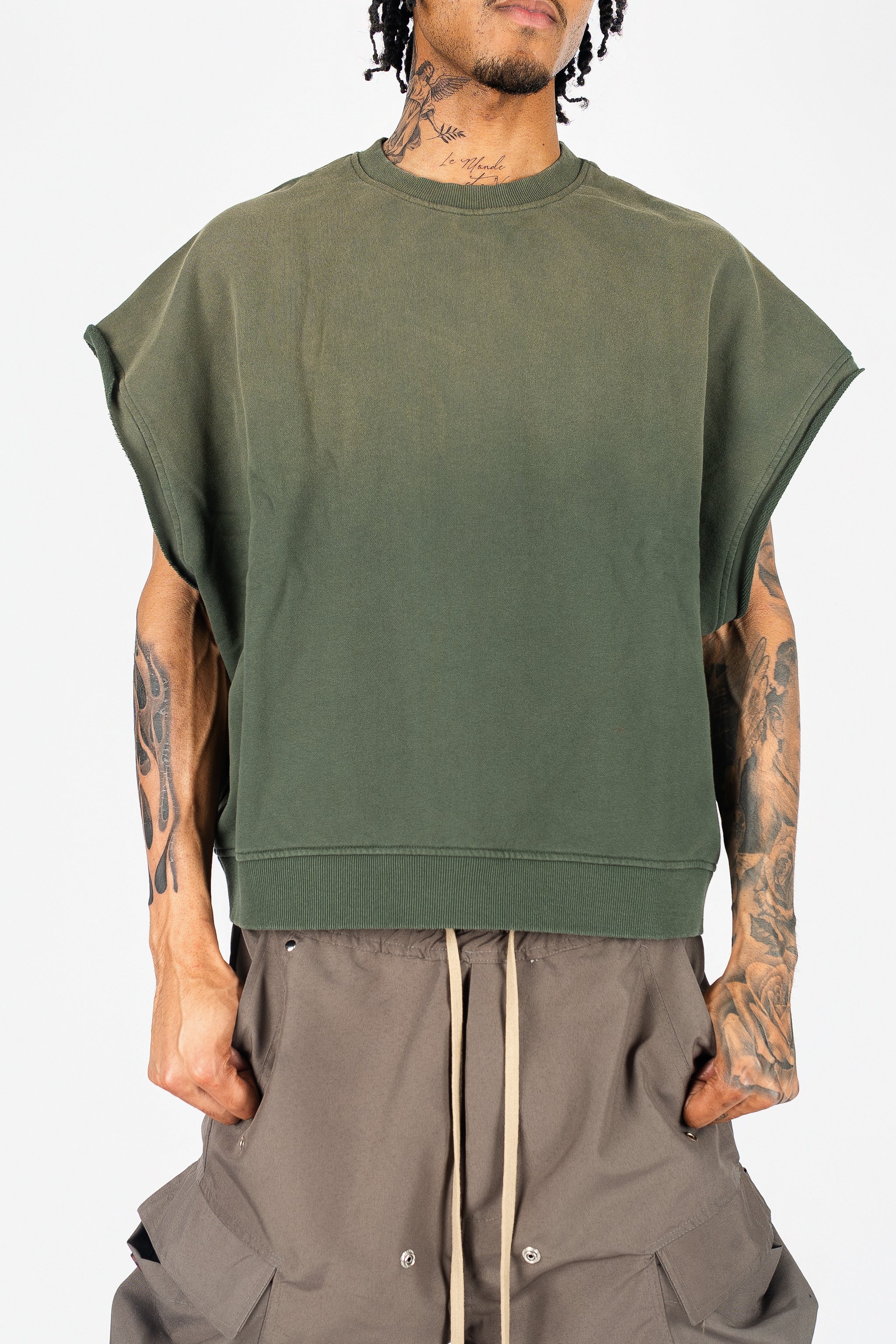 Distressed Cut Off Crewneck - Image 17