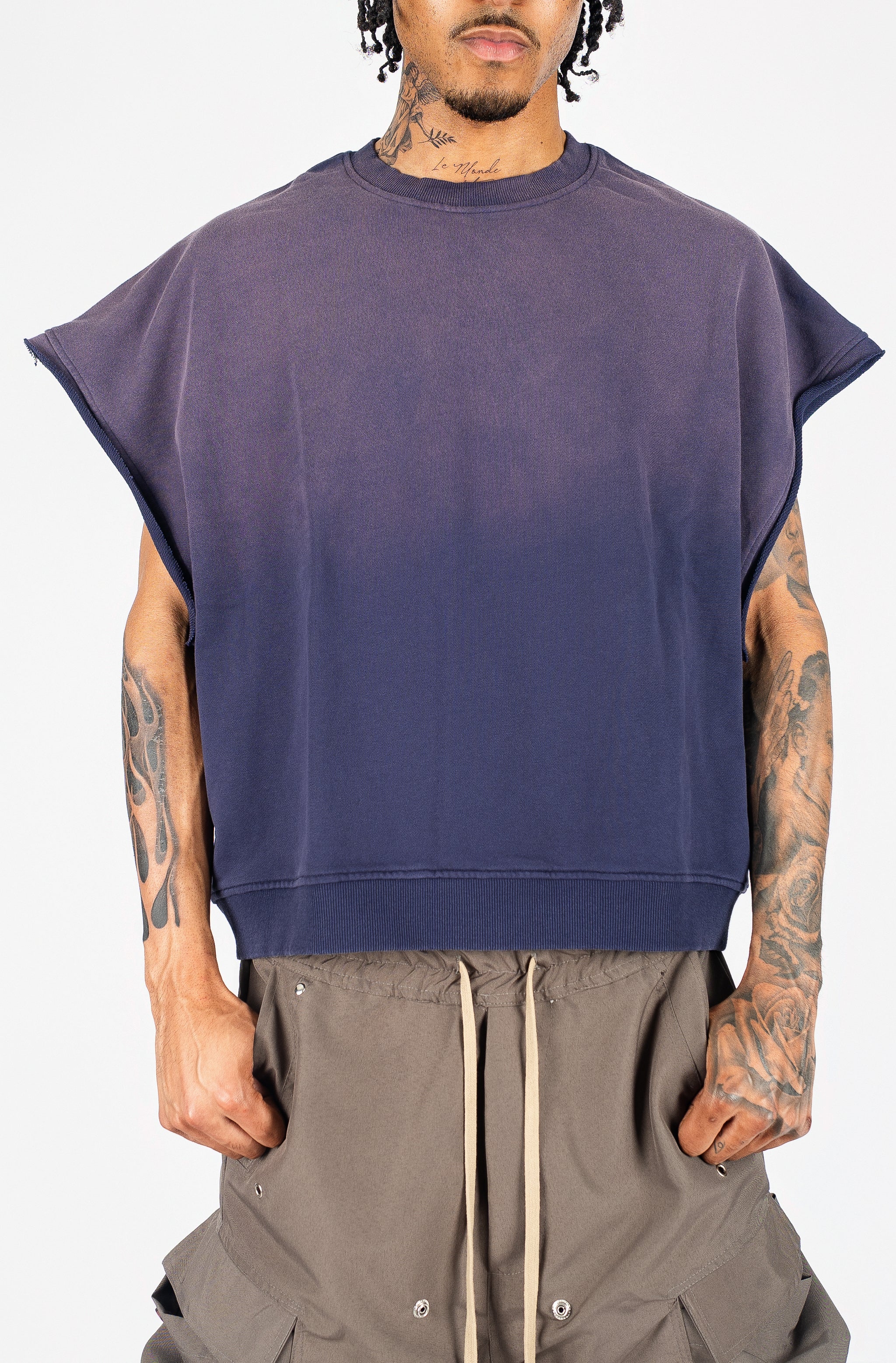 Distressed Cut Off Crewneck - Image 5
