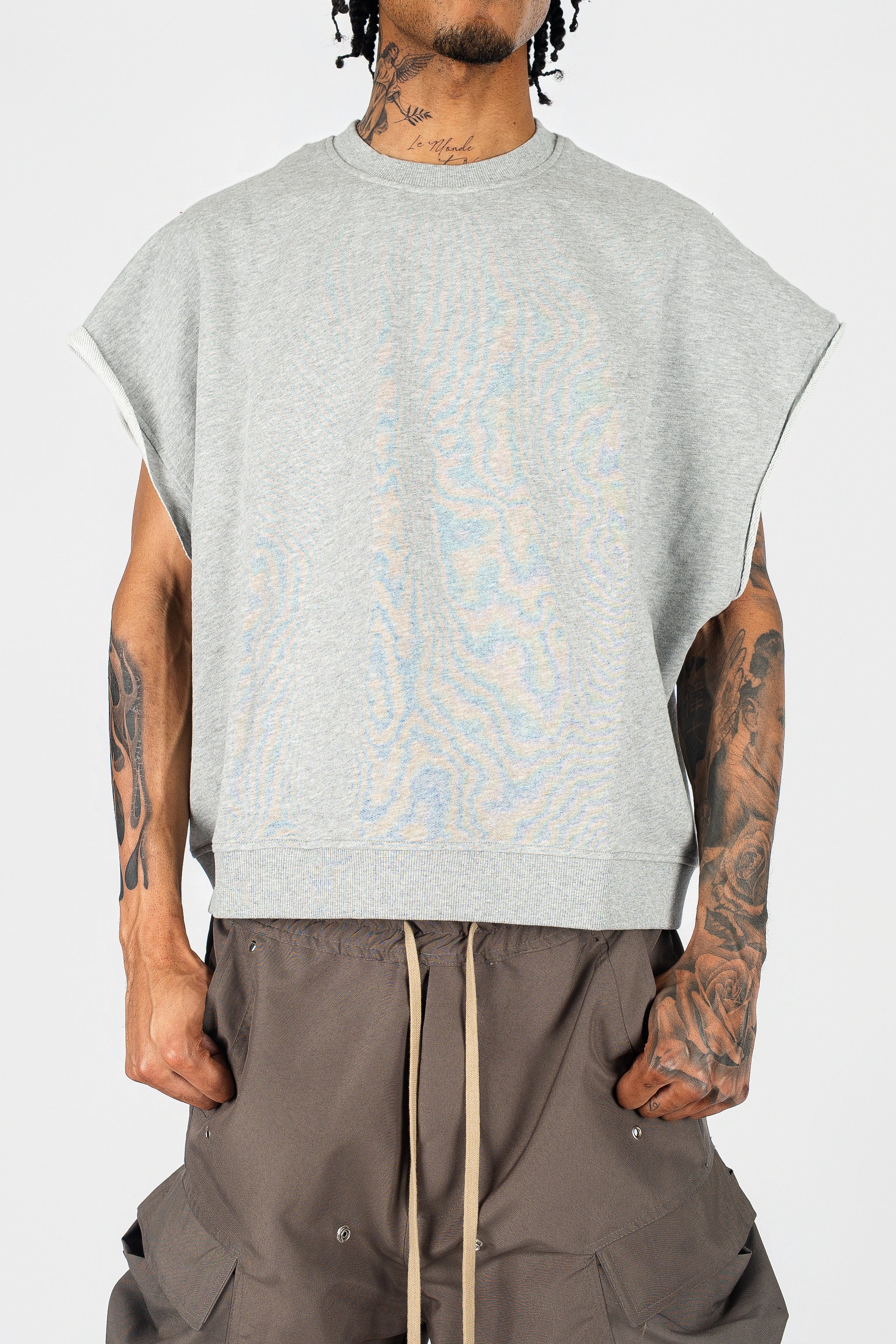 Distressed Cut Off Crewneck - Image 8