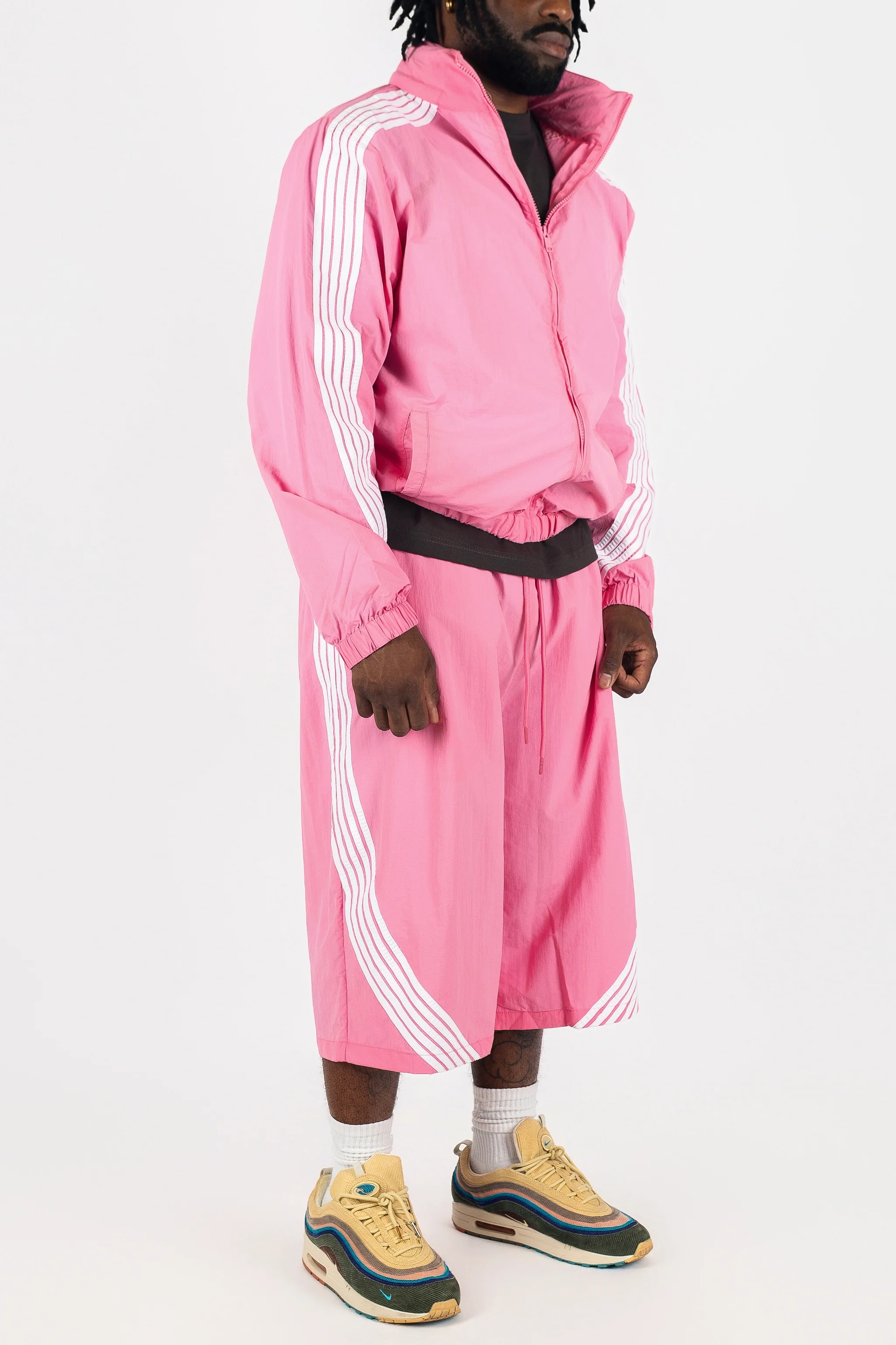 Nylon Racer Windbreaker Jacket and Shorts Set - Image 11
