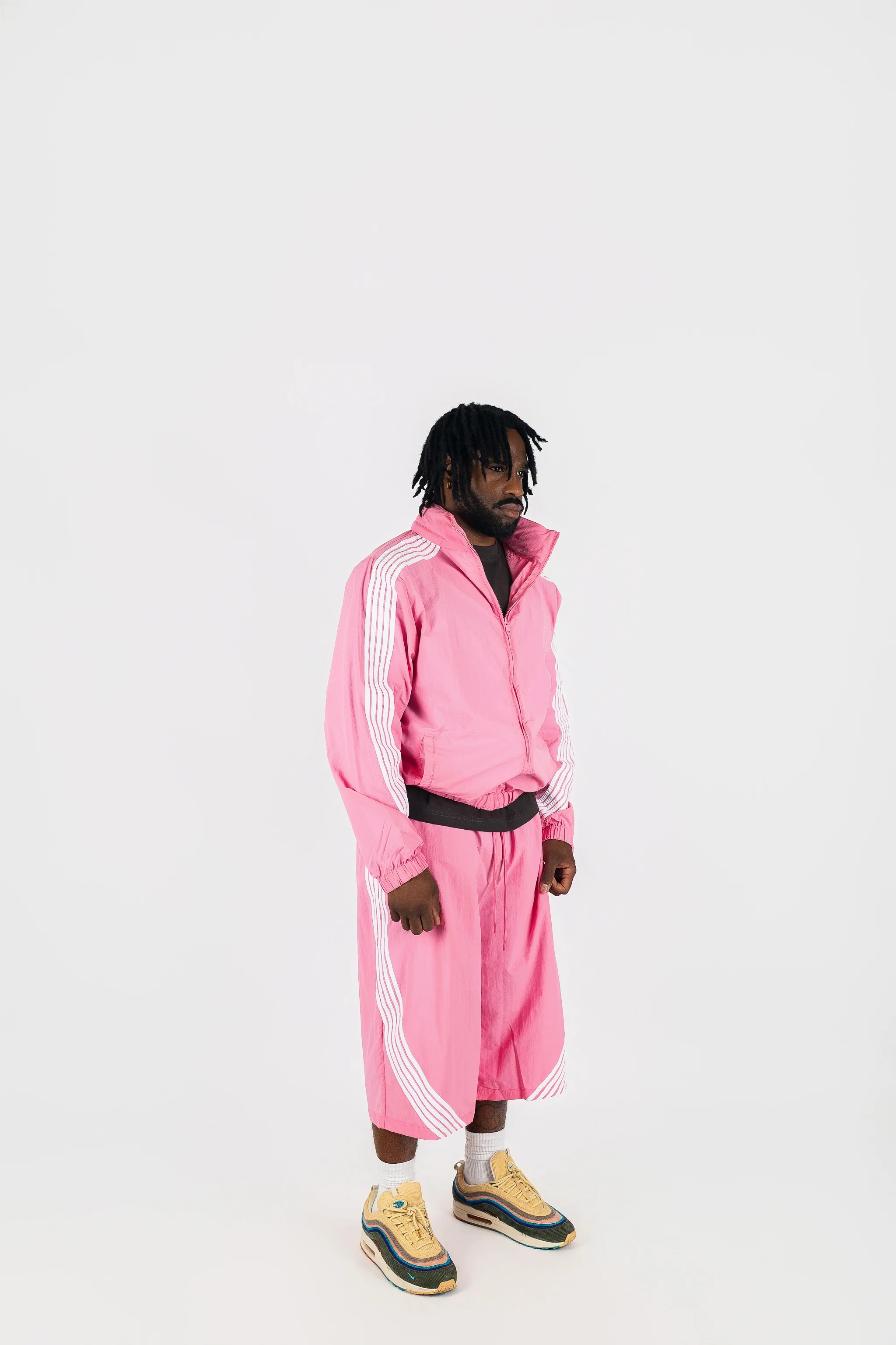 Nylon Racer Windbreaker Jacket and Shorts Set - Image 13
