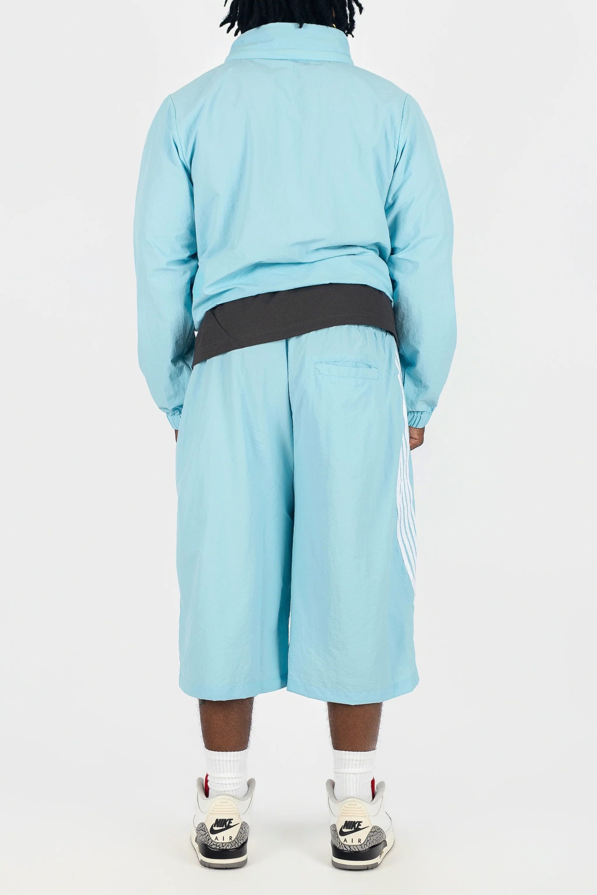 Nylon Racer Windbreaker Jacket and Shorts Set - Image 15