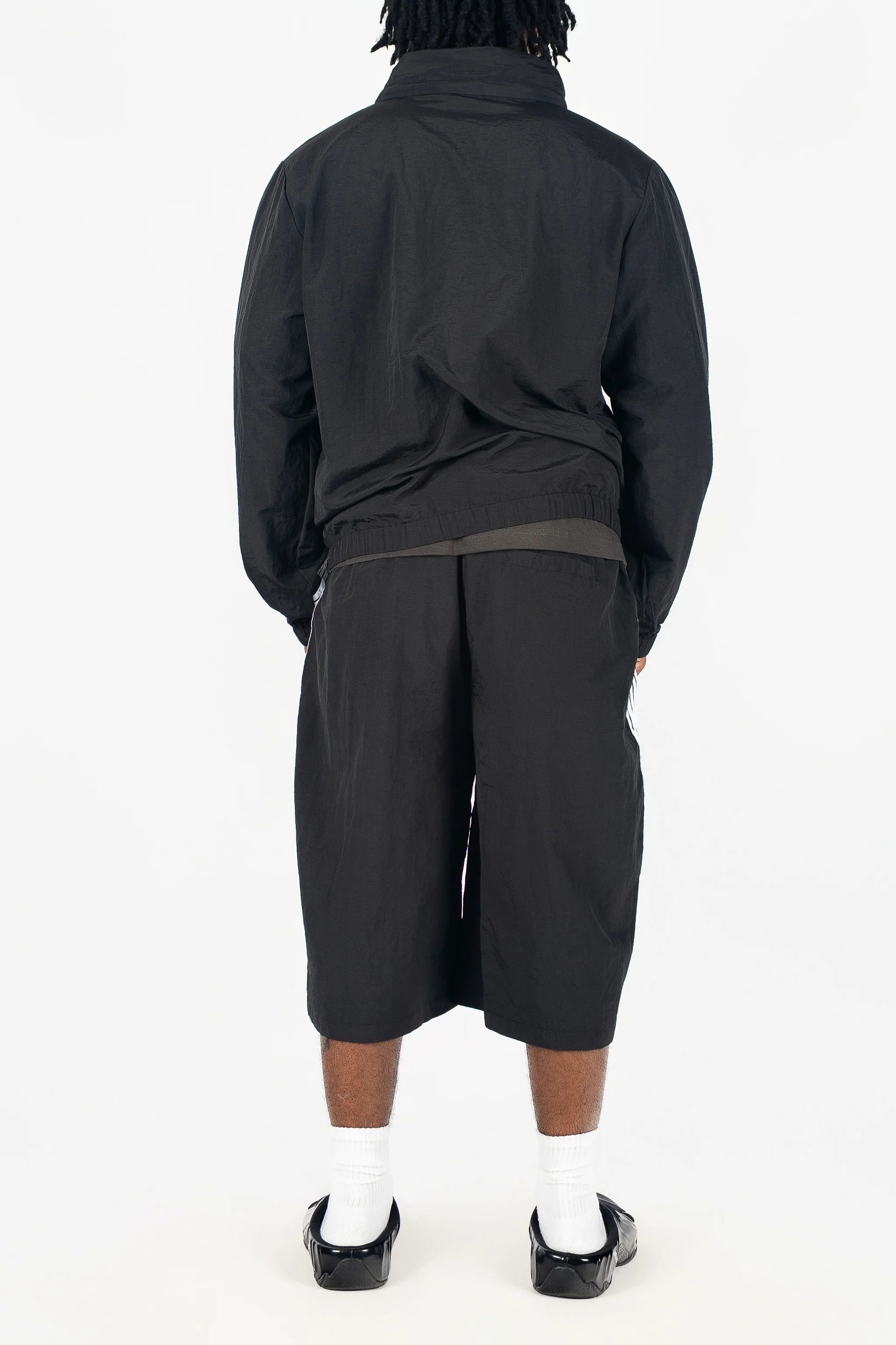 Nylon Racer Windbreaker Jacket and Shorts Set - Image 3