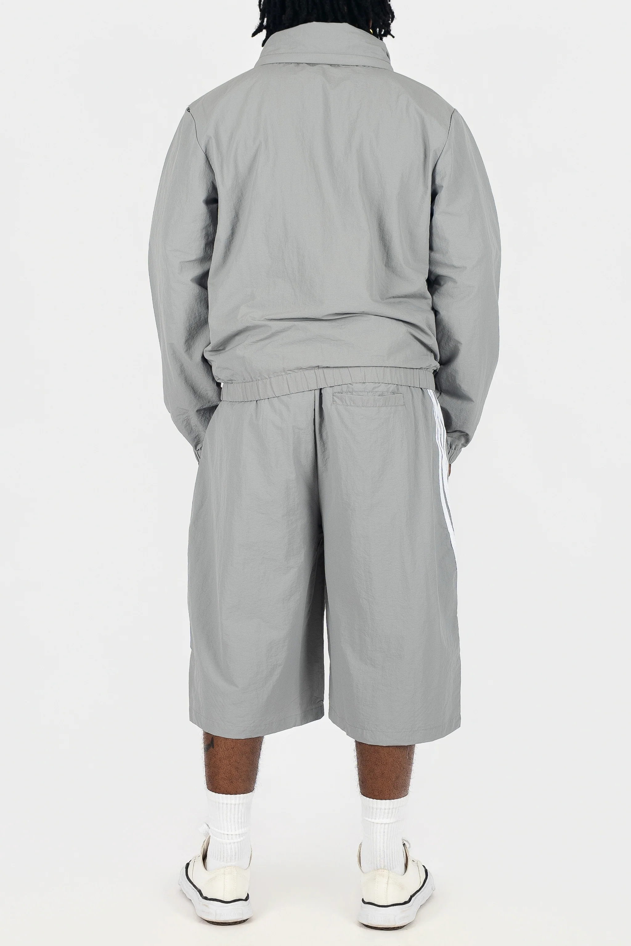 Nylon Racer Windbreaker Jacket and Shorts Set - Image 6