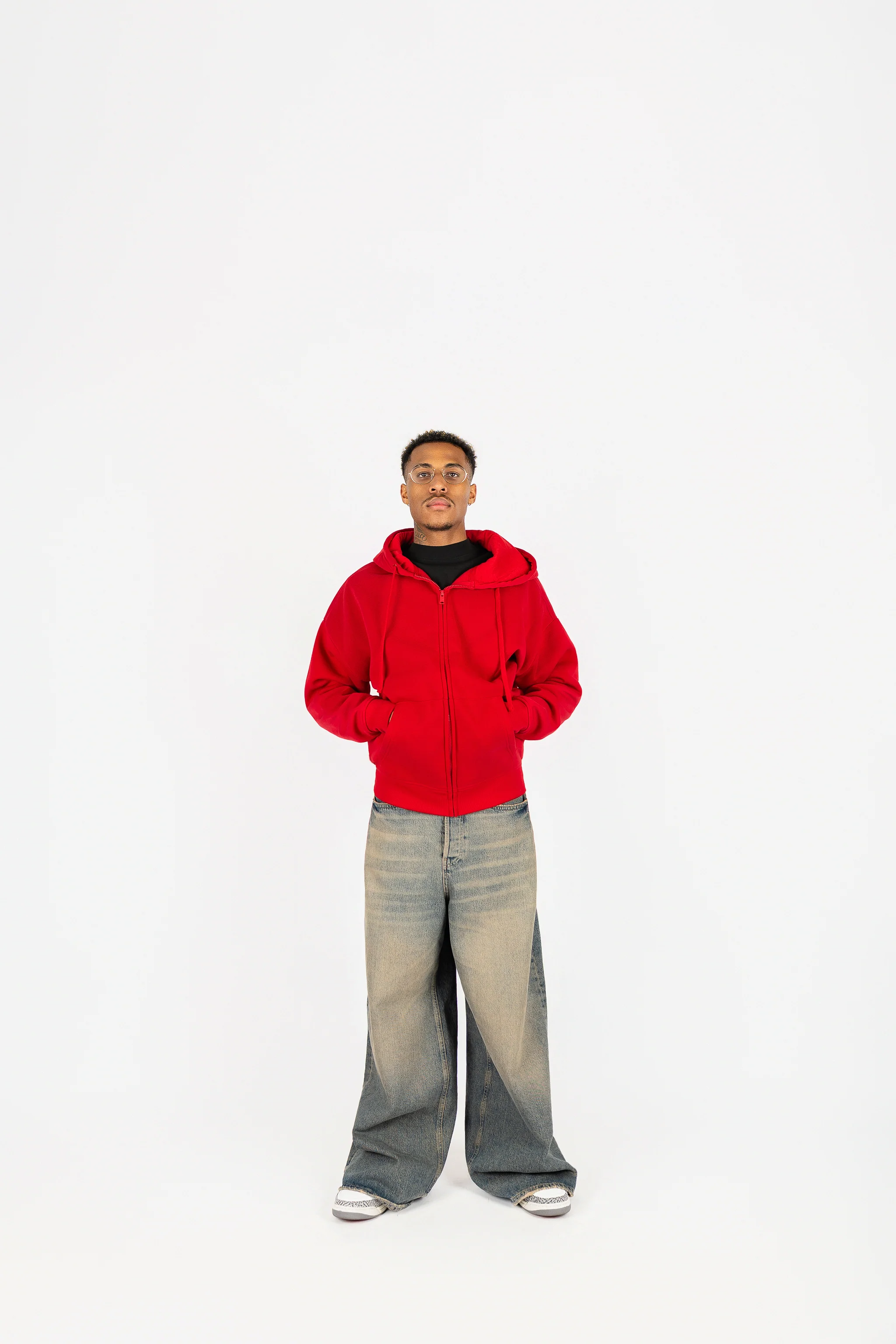 Oversize Drop Shoulder Zip Up Hoodie - Image 11