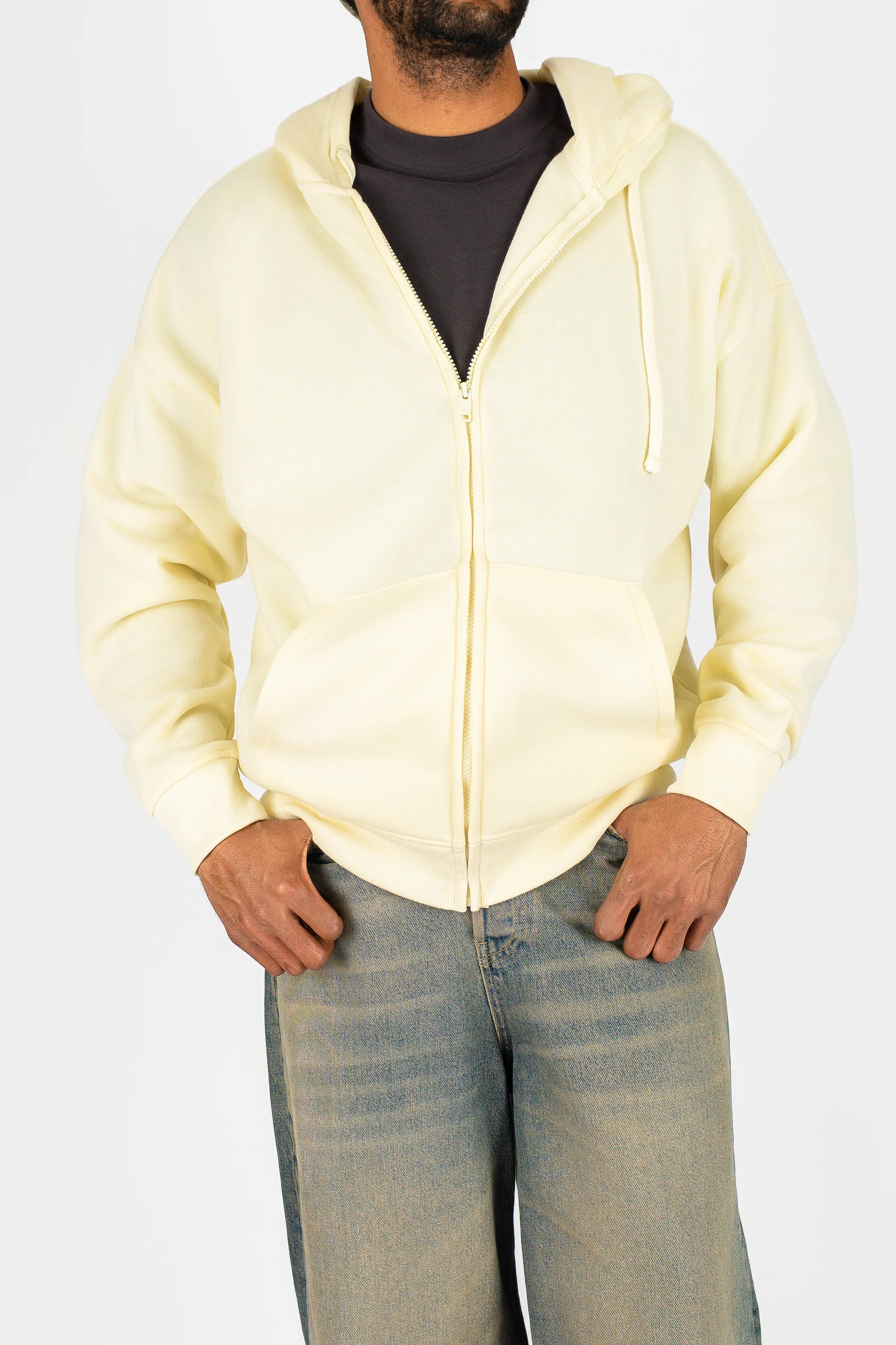 Oversize Drop Shoulder Zip Up Hoodie - Image 12