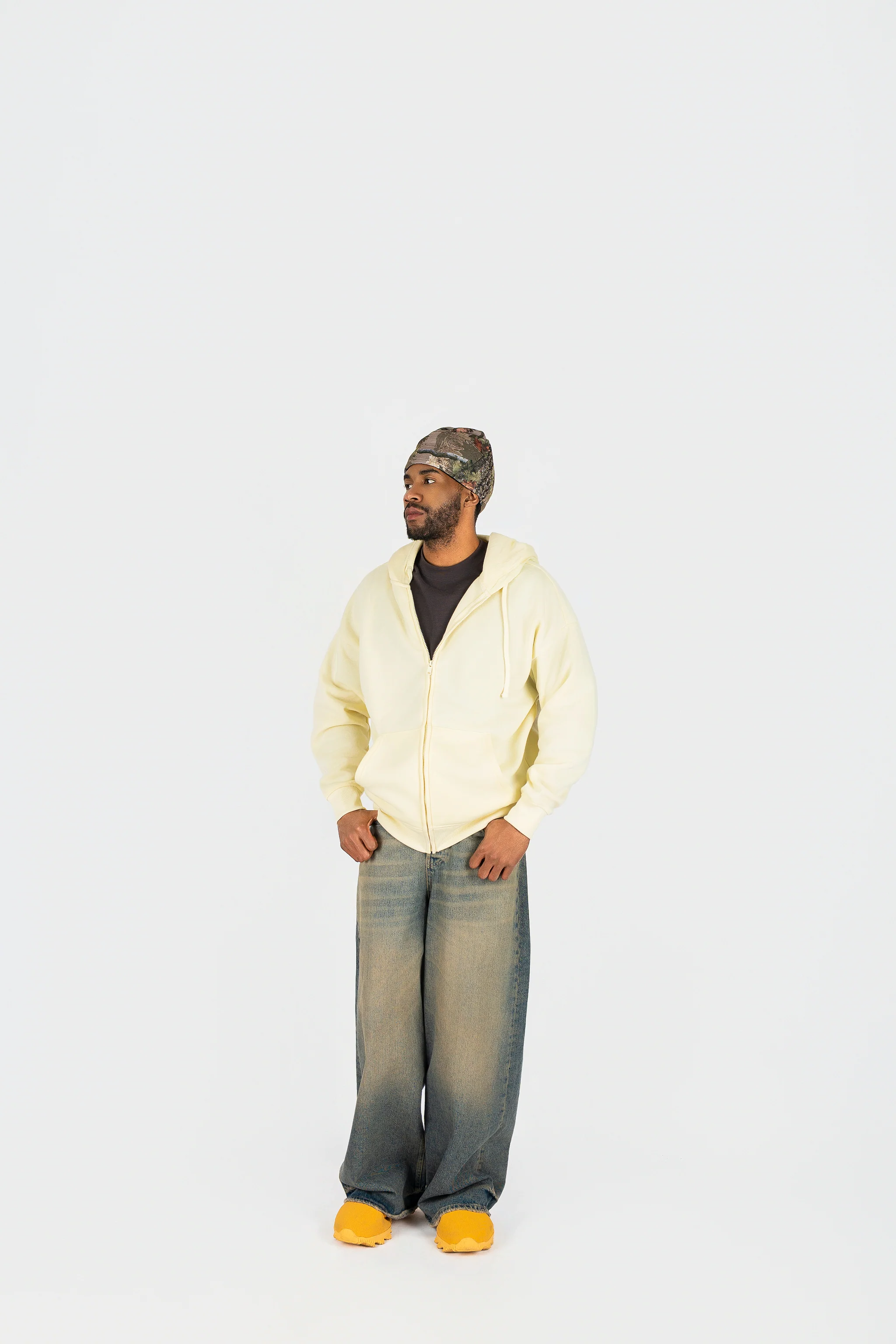Oversize Drop Shoulder Zip Up Hoodie - Image 13