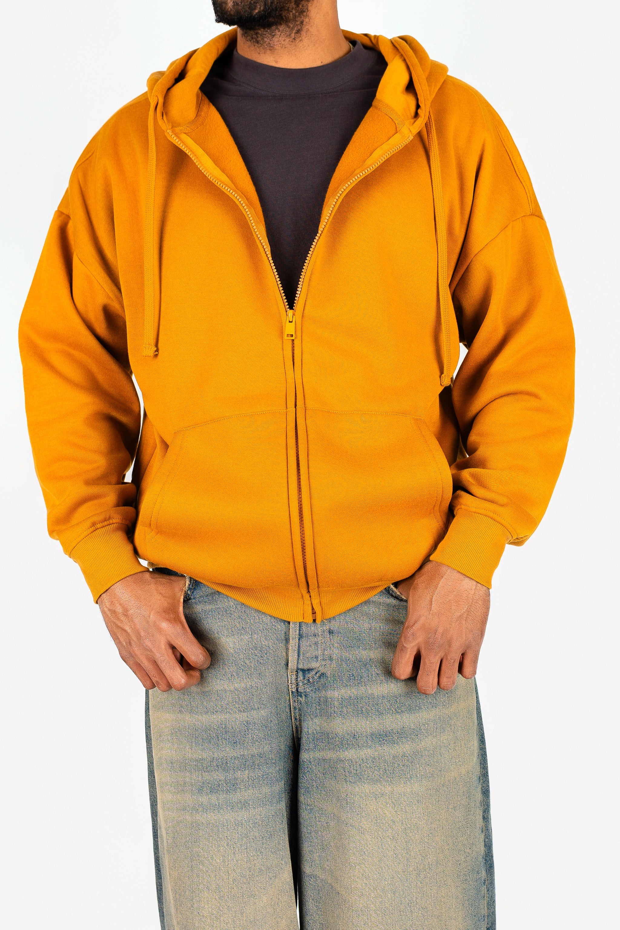 Oversize Drop Shoulder Zip Up Hoodie - Image 16