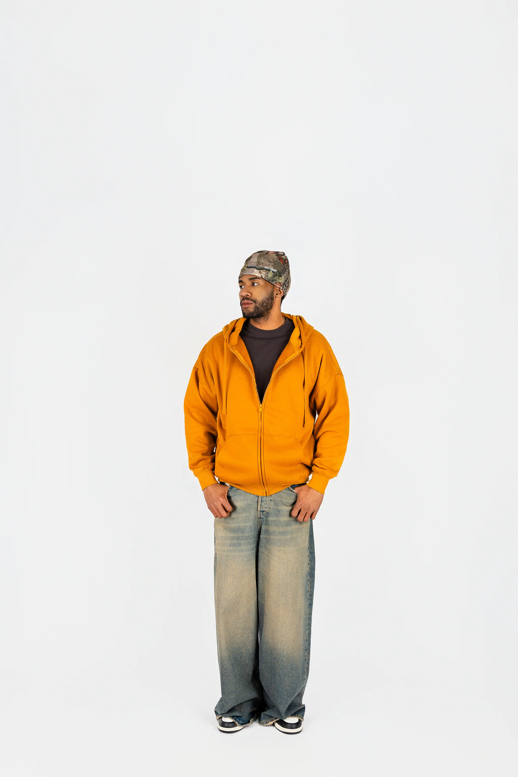 Oversize Drop Shoulder Zip Up Hoodie - Image 17