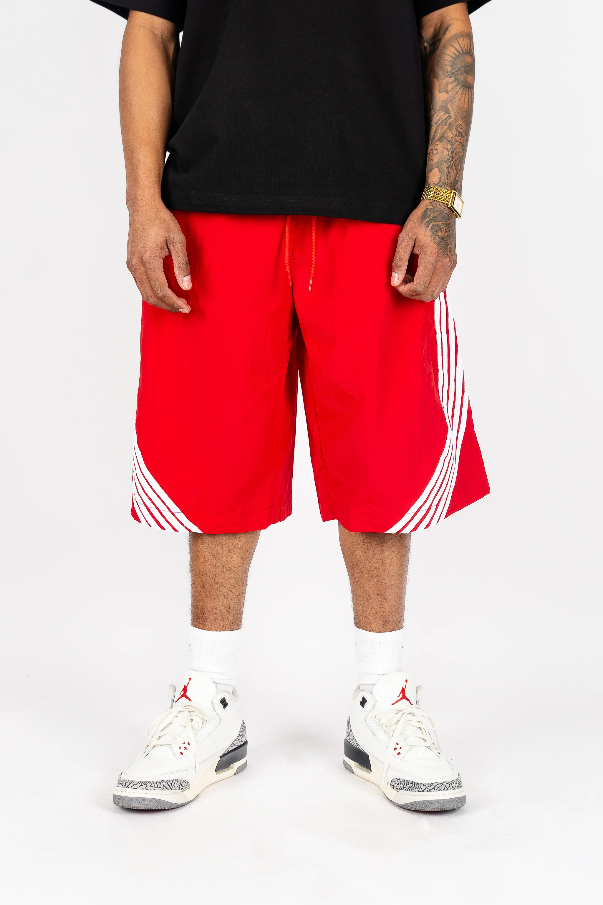 Oversized Nylon Racer Shorts - Image 10