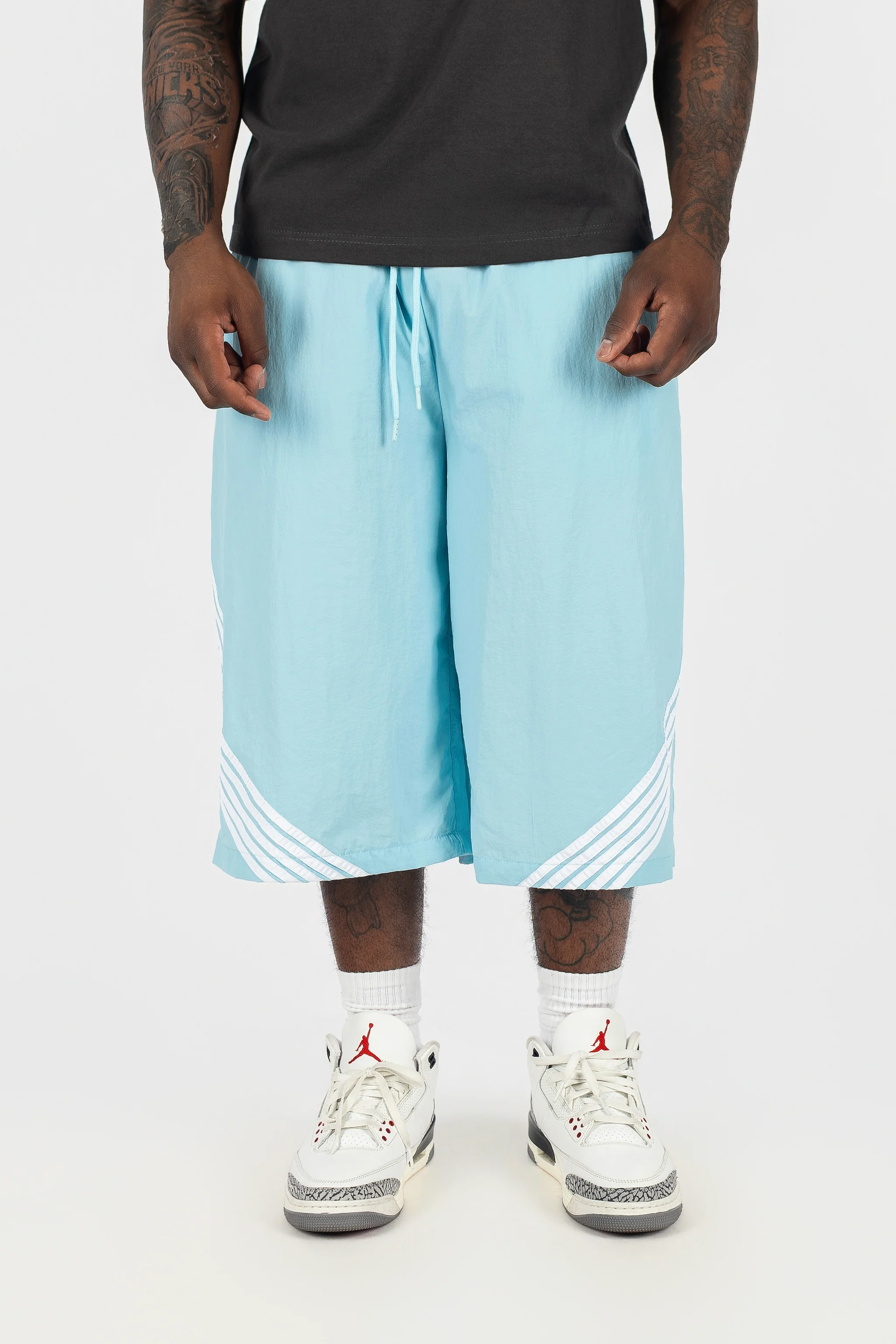 Oversized Nylon Racer Shorts - Image 6