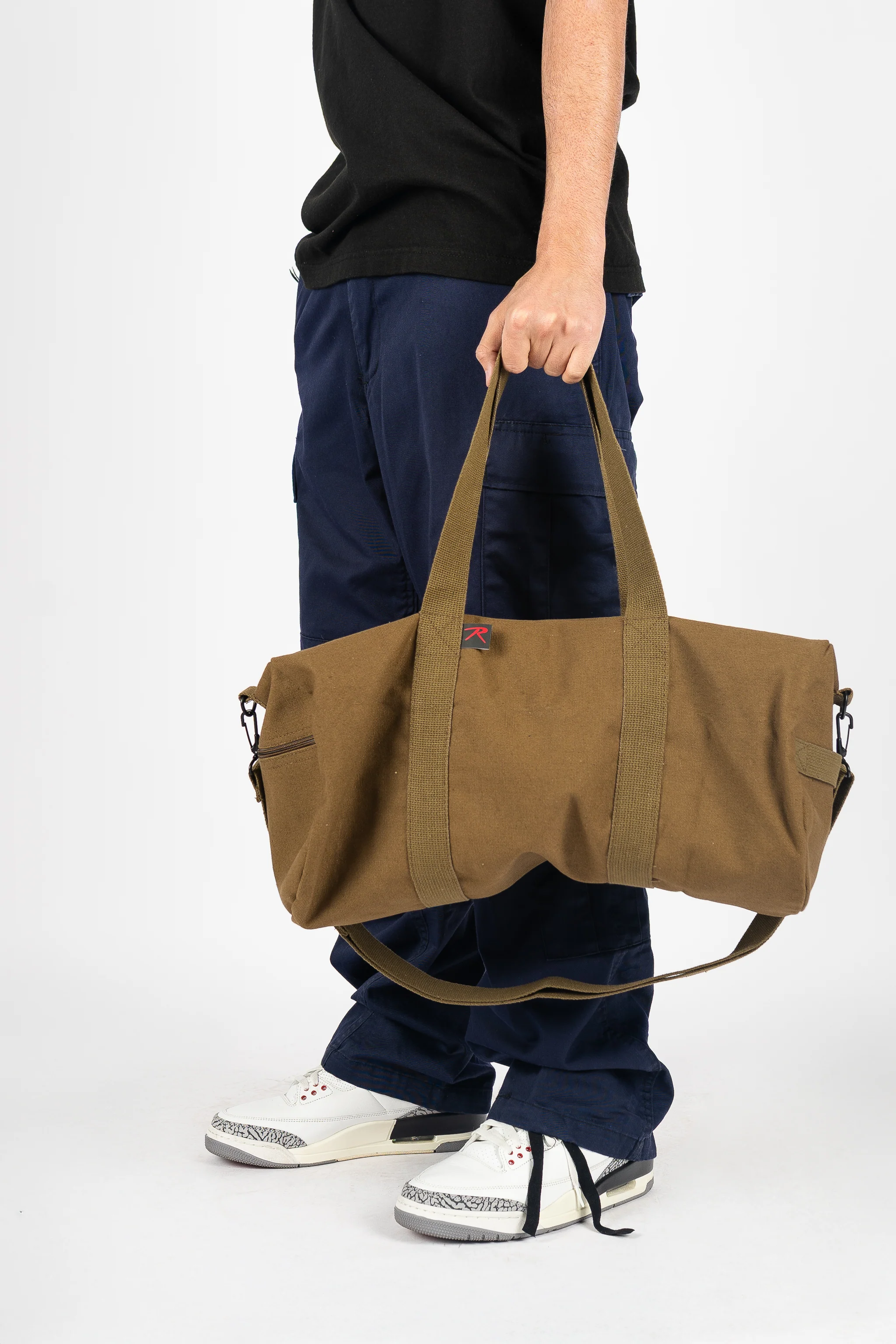 Canvas Shoulder Duffle Bag - Image 4
