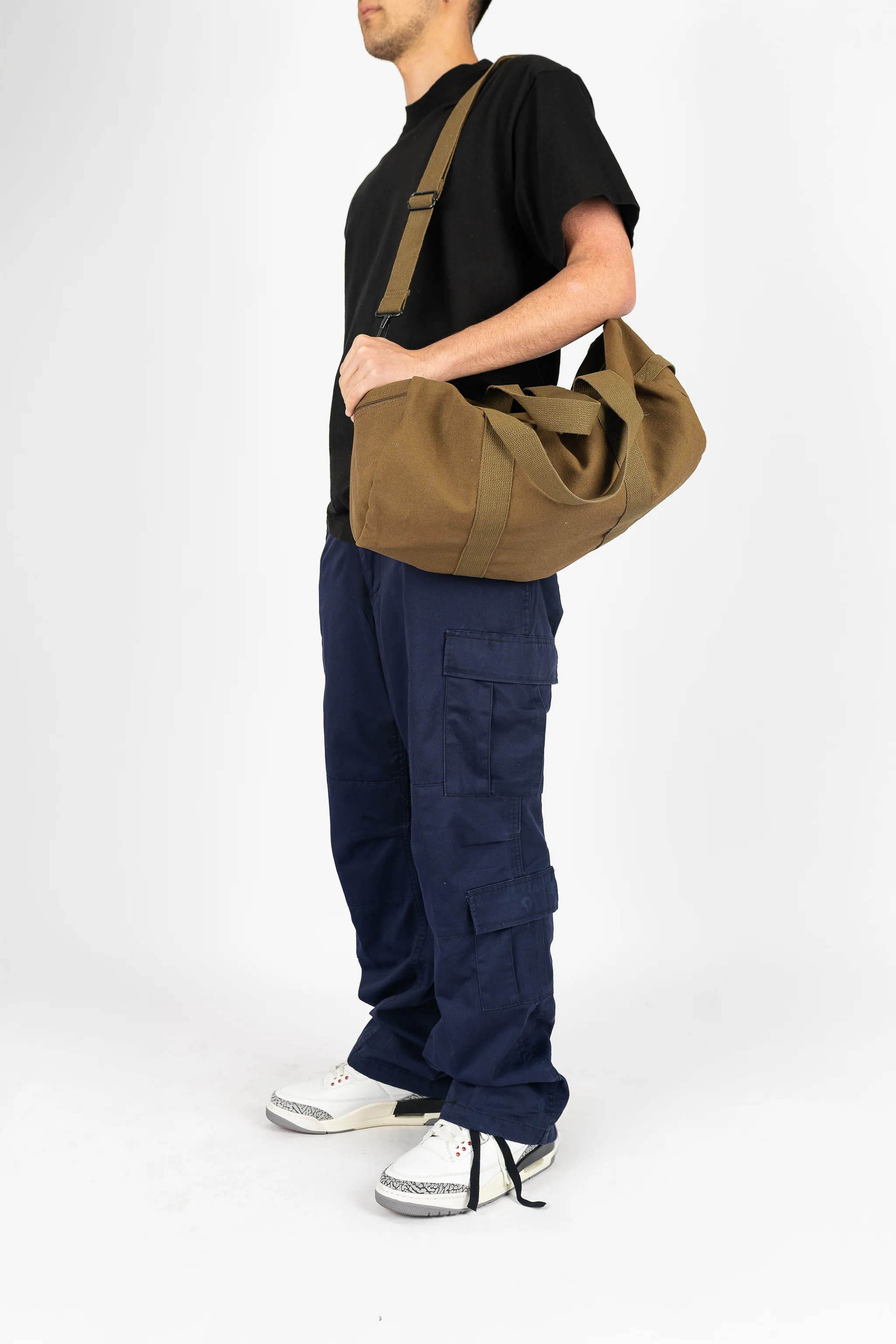 Canvas Shoulder Duffle Bag - Image 5