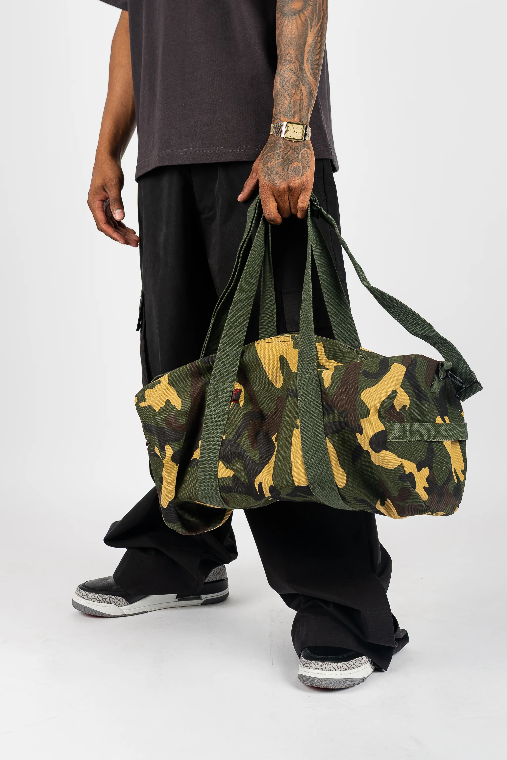 Canvas Shoulder Duffle Bag - Image 8