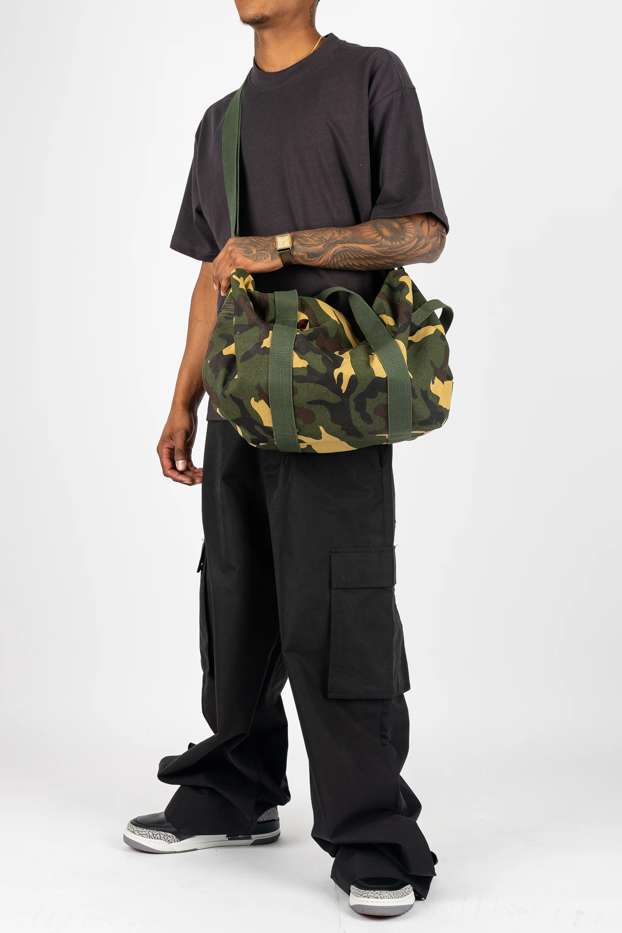 Canvas Shoulder Duffle Bag - Image 9
