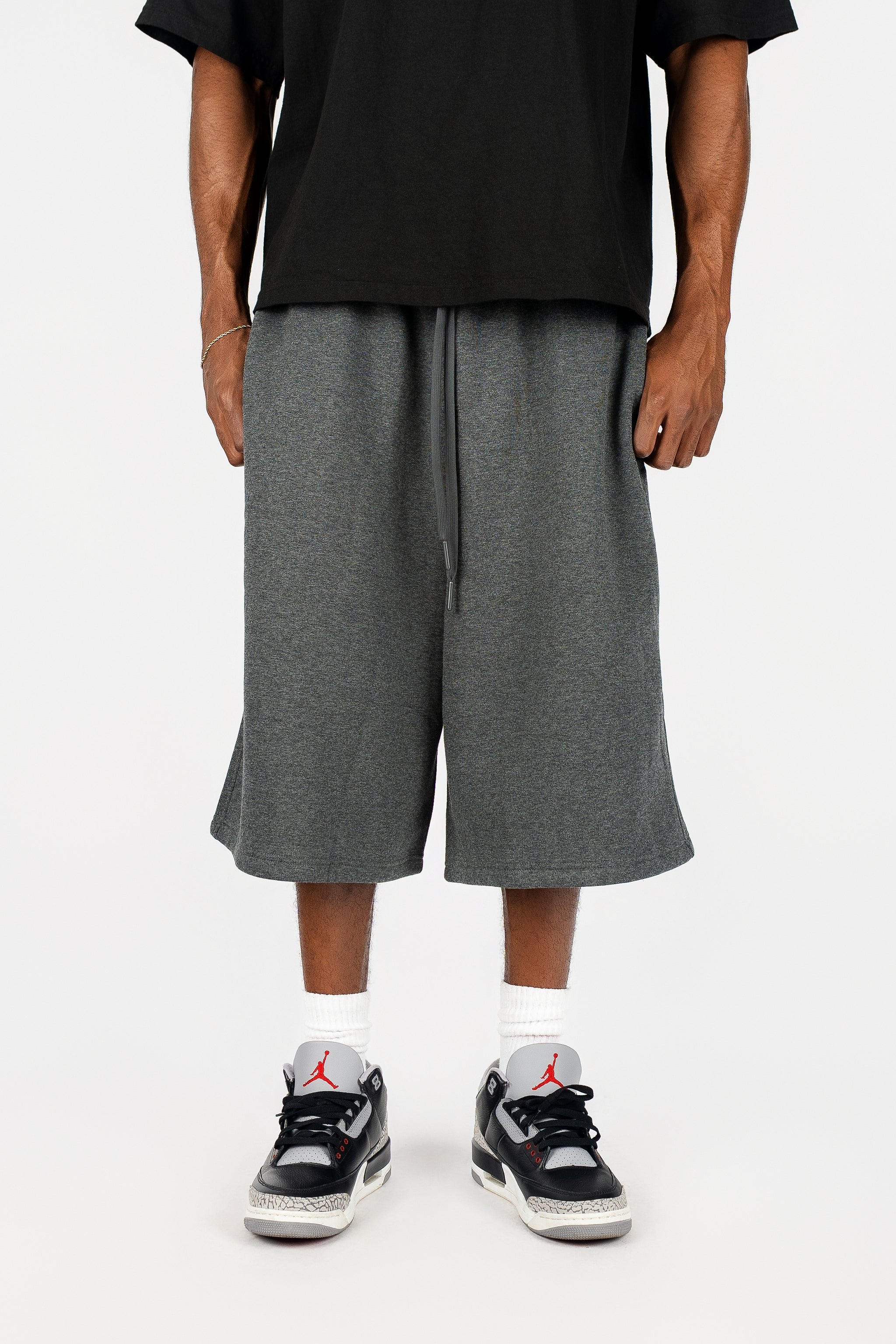 Long Fleece Baggy Shorts - Image 6