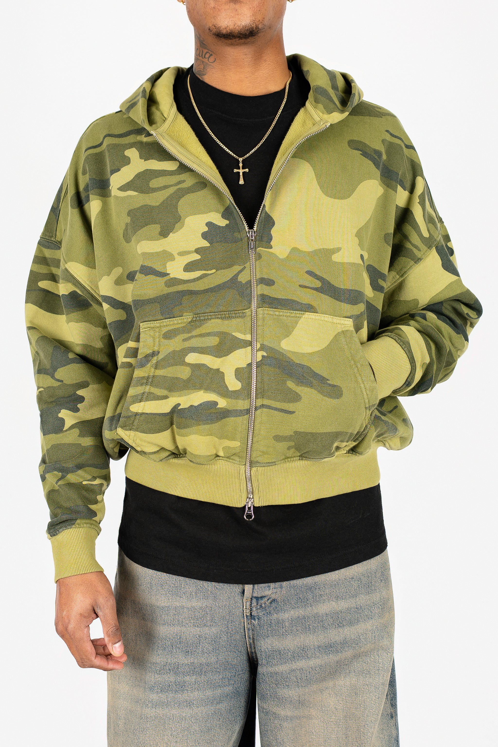 Cropped Double Zip Hoodie - Image 6