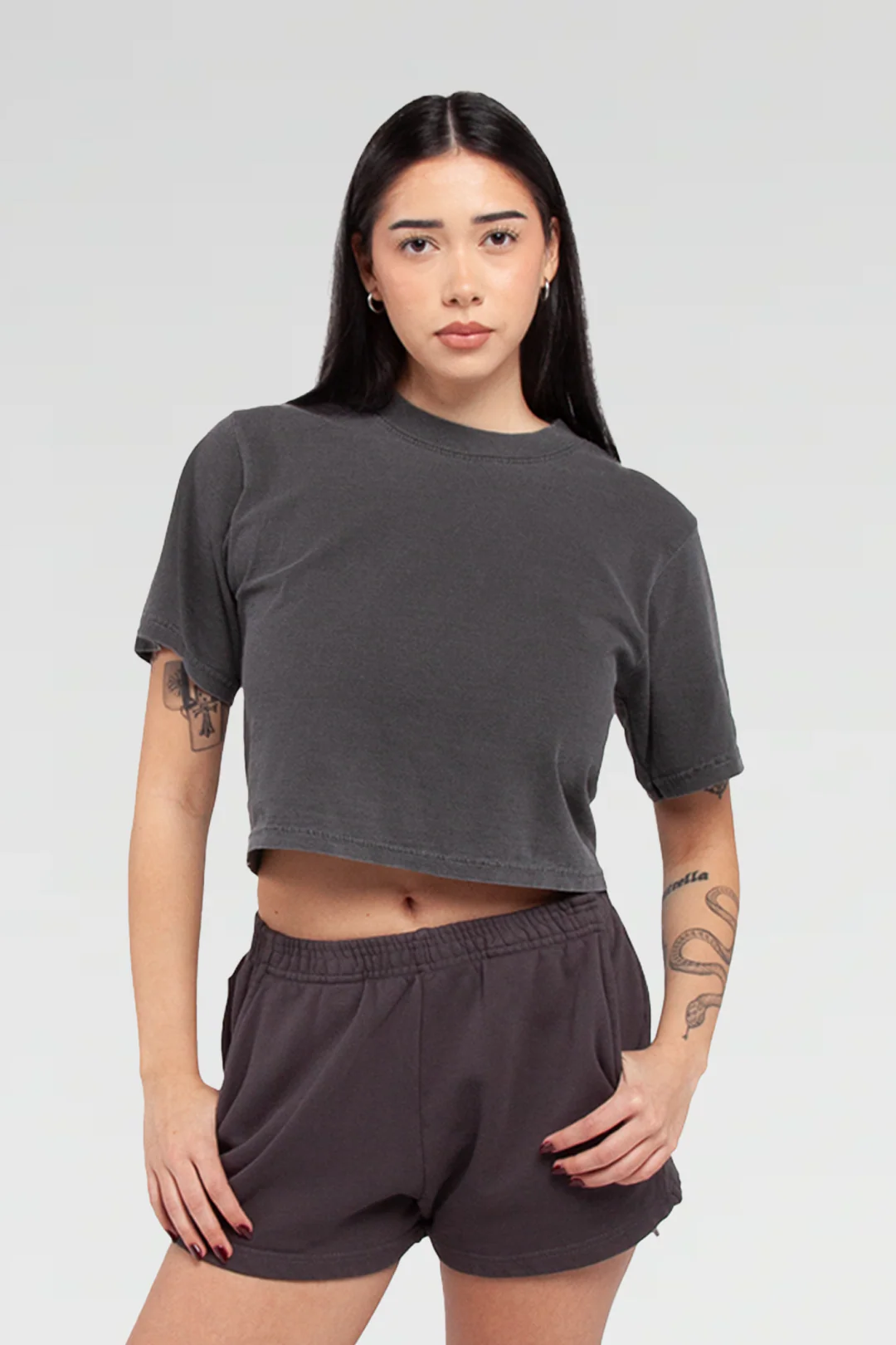 Womens Garment Dye Crop Top - Image 11